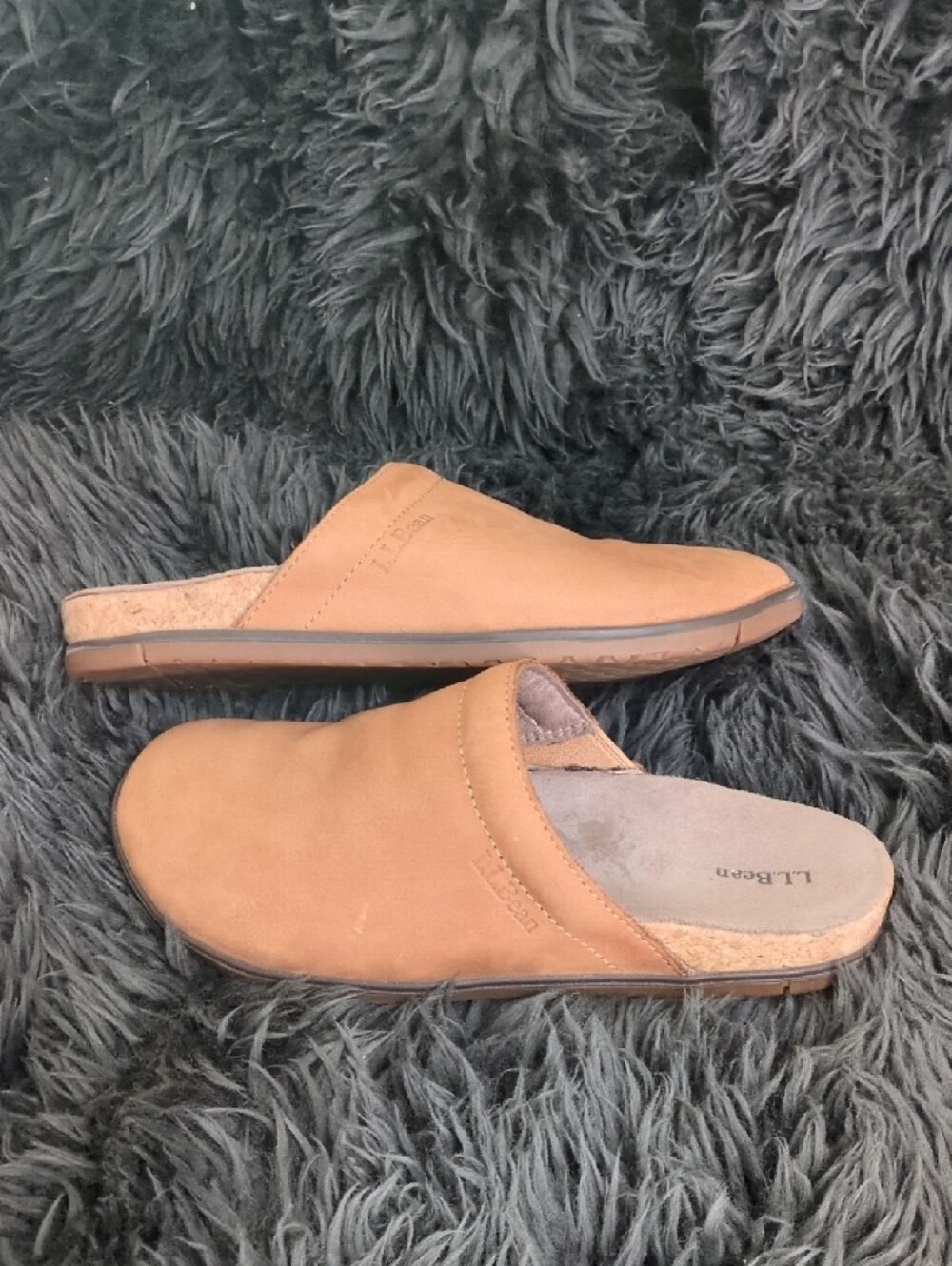L.L.Bean Chestnut Leather Slip-On Clogs Women's Size 7 - Picture 4 of 4